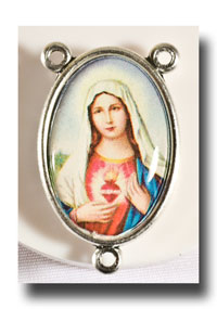 (image for) Immaculate Heart centre - Colour/Antique silver - 2213