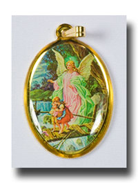 (image for) Medal - Guardian Angel, colour/gilt - 747