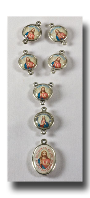 (image for) Sacred Heart set, Colour/Antique silver - 2214 - Click Image to Close