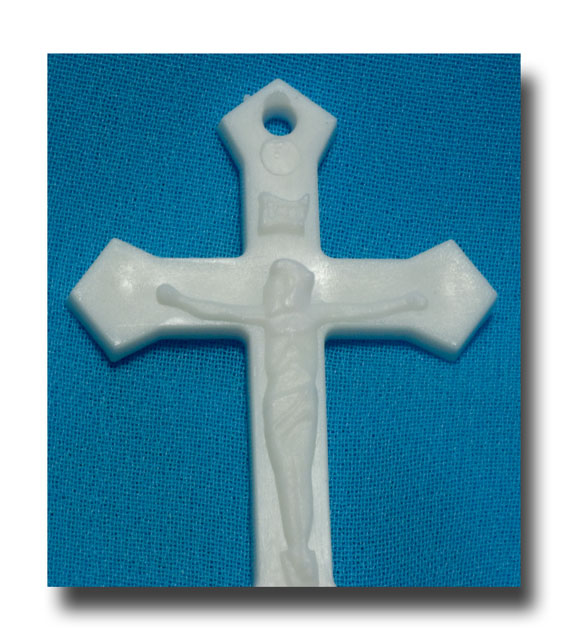 Crucifix - White plastic - MXW