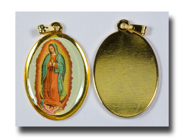 (image for) Medal - Our Lady of Guadalupe, colour/gilt - 744