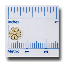 (image for) Bead Caps - medium filigree - Gilt (gold-tone) - 139