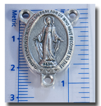 (image for) Oval, large Miraculous medal - Antique silver - 2226