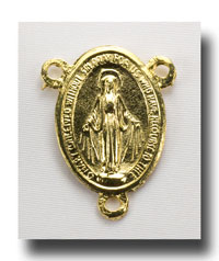 Oval, large Miraculous medal - Gilt (gold-tone) - 2227