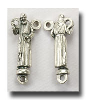 (image for) St. Pio, statue - Antique silver - 2241