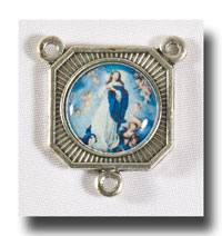 (image for) Assumption of Mary centre - Colour picture/Antique silver - 228v