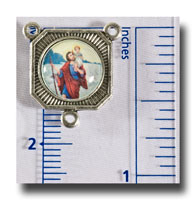 (image for) St. Christopher - Colour picture/Antique silver - 228z