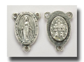 (image for) Oval Miraculous medal - Antique silver - 229