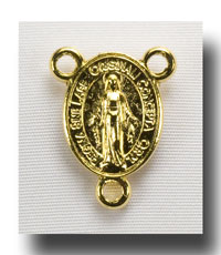 (image for) Tiny Miraculous medal centre - Gilt (gold-tone) - 238