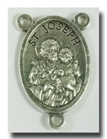 St. Joseph and Holy Family - 7/8 inch - Silverplate - 242