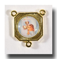 (image for) First Communion Girl - Colour picture/Gilt (gold-tone) - 275k