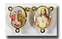 (image for) Holy Family and Sacred Heart - Colour/gilt (gold-tone) - 277a