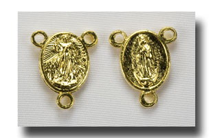 Divine Mercy and O.L. Guadalupe - Gilt (gold-tone) - 281