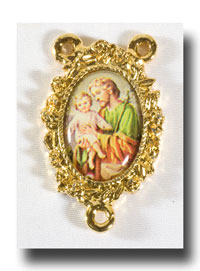 (image for) St. Joseph centre - Colour picture/Gilt (gold-tone) - 285g