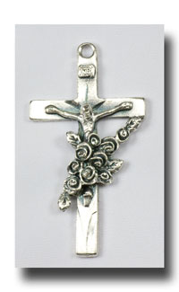 St. Therese Crucifix - Antique Silver - 317