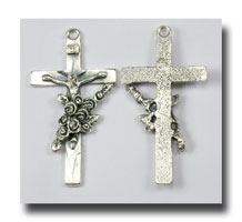 (image for) St. Therese Crucifix - Antique Silver - 317