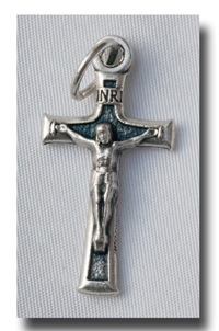 (image for) Tiny Tee Crucifix - Antique silverplate - 333
