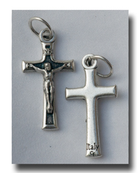 (image for) Tiny Tee Crucifix - Antique silverplate - 333