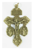 3-Way Pardon Crucifix - Antique Gilt, 2 1/8inch