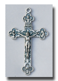(image for) 3-Way Crucifix - Antique Silvertone - 360
