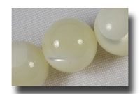 Mother-of-Pearl, White, 6mm round - 425x11