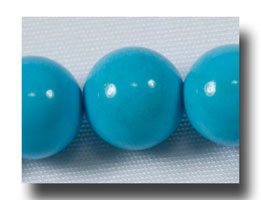 (image for) Turquoise (stabilized), 6mm round beads - 456