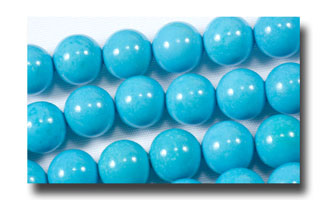 (image for) Turquoise (stabilized), 6mm round beads - 456