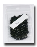 Wooden Beads - 6mm Rounds - Black - 501