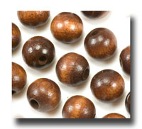 Wooden Beads - 8mm Rounds - Dark Brown - 503