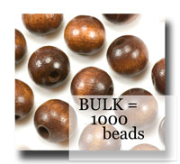 Wooden Beads - 8mm Rounds - Dark Brown - 503 BULK