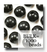 Wooden Beads - 8mm Rounds - Black - 504 BULK