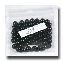 (image for) Wooden Beads - 8mm Rounds - Black - 504