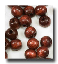 Wooden Beads - 6mm Rounds - Mahogany - 516