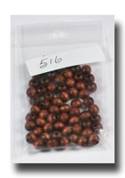 (image for) Wooden Beads - 6mm Rounds - Mahogany - 516
