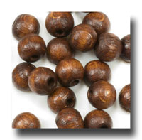 Wooden Beads - 6mm Rounds - Dark Brown - 517