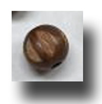 (image for) Wooden Beads - 8mm Round Ribbed - Dark Brown - 523