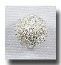 Metal beads - Stardust round, 6mm Silverplate - 541