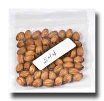 (image for) Wooden Beads - 10.5 x 7mm Oval Ribbed - Carmel - 544