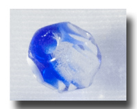 (image for) Facet Glass beads, 4mm - Sapphire/Crystal (Sept.) - 6084