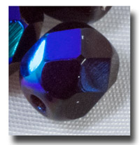(image for) Facet Glass beads, 6mm - Garnet Red AB (Jan.) - 628