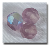 Facet Glass Beads, 6mm - matte Lt. Amethyst - 629
