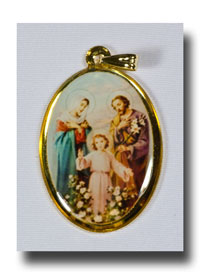 Medal - Holy Family, colour/gilt - 708