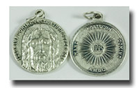 Medal - Holy Face - Antique Silverplate - 728