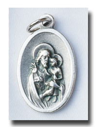 (image for) Medal - St. Joseph and Holy Family - Stainless - 729