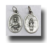 Medal - St.Philomena and St J.M.Vianney-Antique silver - 733
