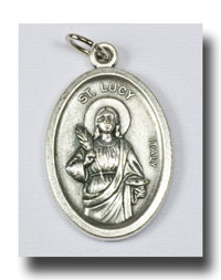 Medal - St. Lucy - Antique silver - 746