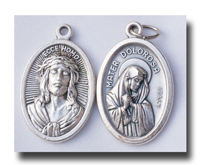 (image for) Medal - Ecce Homo and Mater Dolorosa - Stainless look - 758
