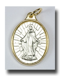 (image for) Medal - O.L. of Grace - Antique silver/Gilt backed - 7706