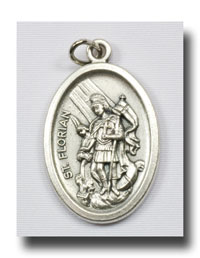 Medal - St. Florian - Antique silver - 795