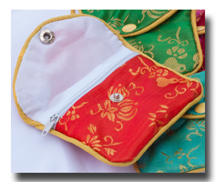 (image for) Rosary Pouch, Large Satin, Multi coloured - 818